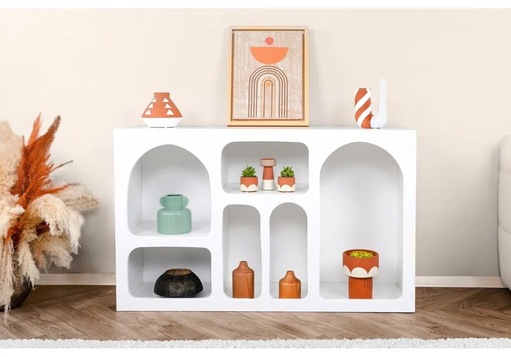 Biała wielopoziomowa półka 120 cm Lorin – Kalune Design
