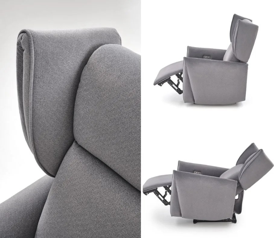 Elektrycznie rozkładany fotel Gelato Halmar