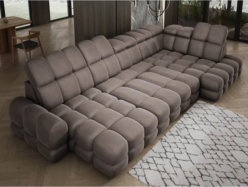 Narożnik TOLLO XL Prawostronny Elektryczna regulacja Tkanina SOLAR 28 WERSAL