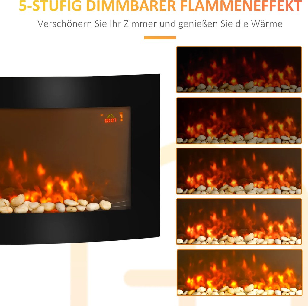 HOMCOM kominek elektryczny piec kominkowy