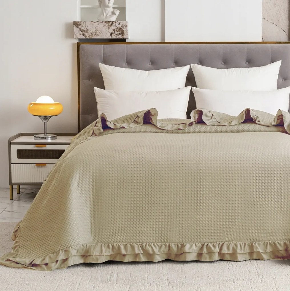 Narzuta na łóżko MONTEGO, beżowa Rozmiar: 200 x 220 cm
