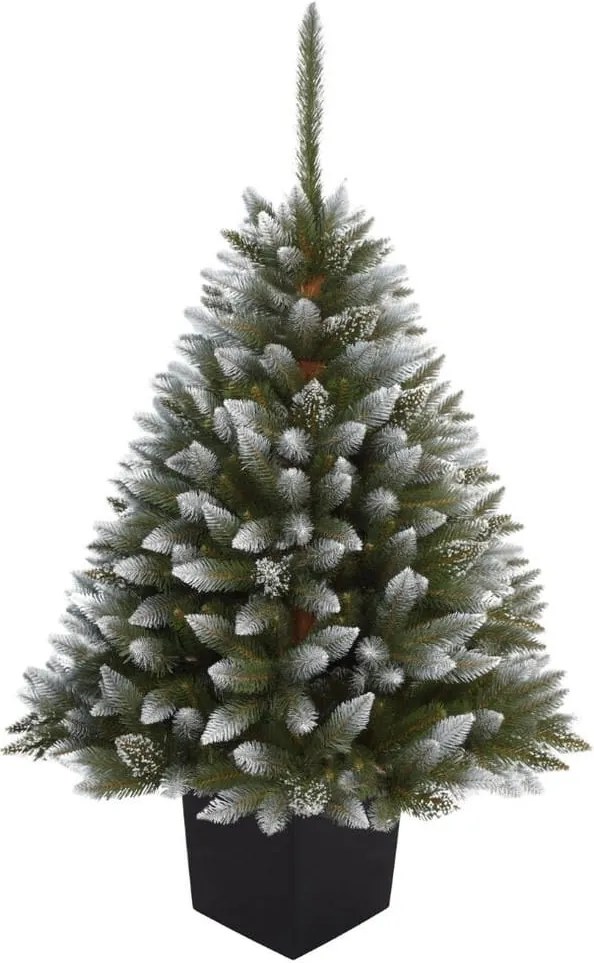 CHOINKA SZTUCZNA W DONICZCE KWADRATOWEJ ŚWIERK DIAMENTOWY 160 CM