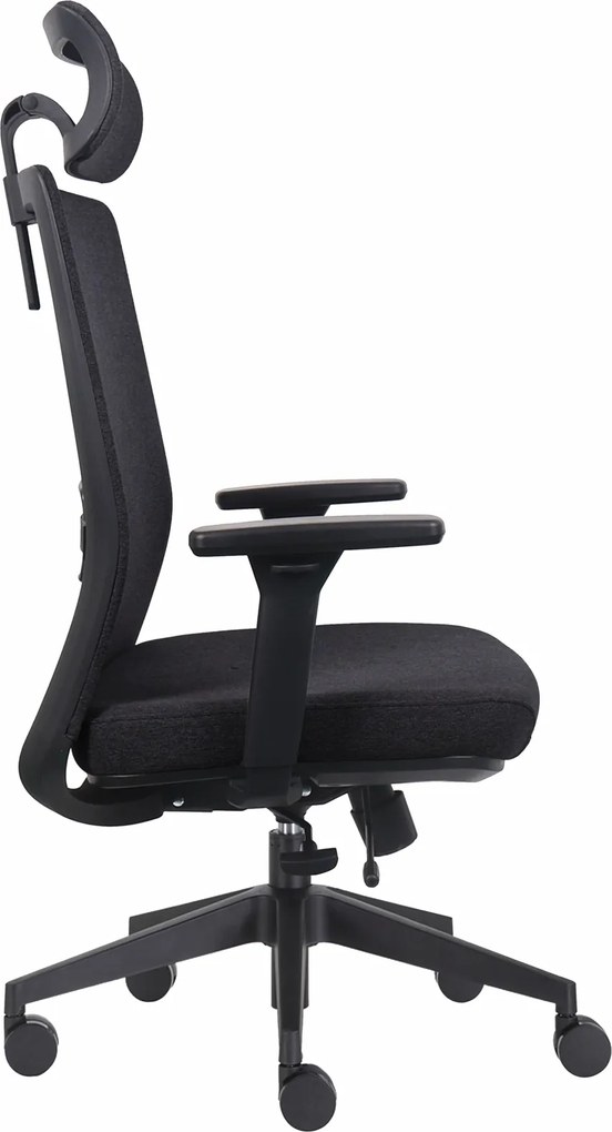 Ergonomiczny fotel biurowy materiałowy Prospero, zgodny z normą BHP