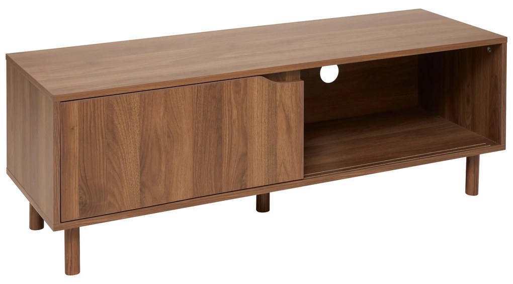 Szafka pod telewizor SLIDY, kolor ciemnego drewna, 120 x 40 x 42 cm