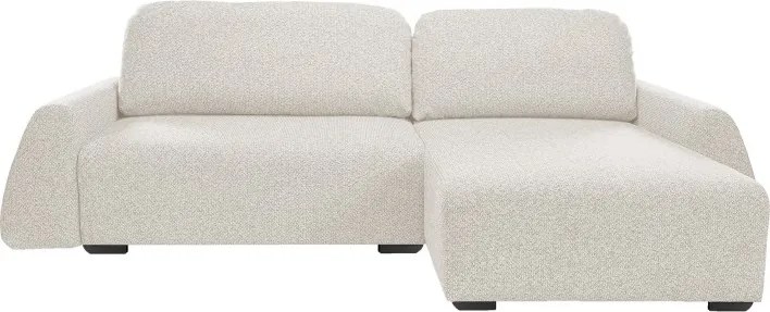Narożnik ALMI Prawostronny z funkcją spania, wolnostojący tkanina EXCITE ME 01 Biały
