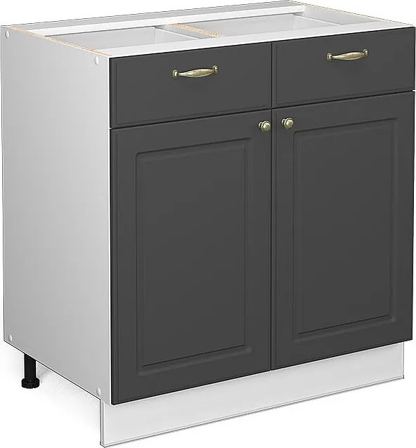 Szafka dolna do kuchni antracytowo-złoty 80x51.6x82 fame-line