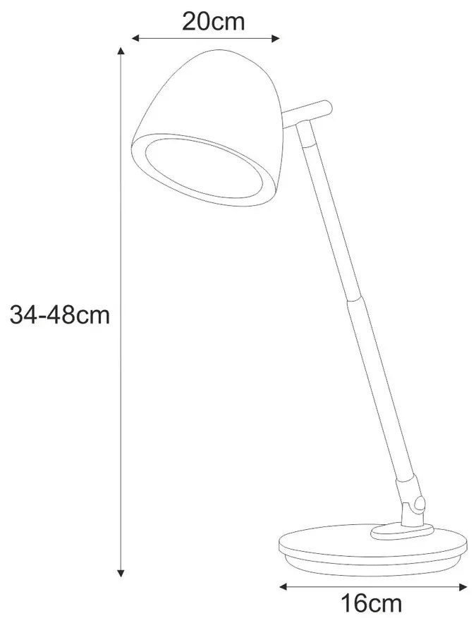 Biała regulowana lampka LED na biurko - 3X A686 A9-W97