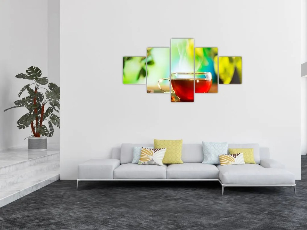 Obraz - Martwa natura z herbatą (125x70 cm)