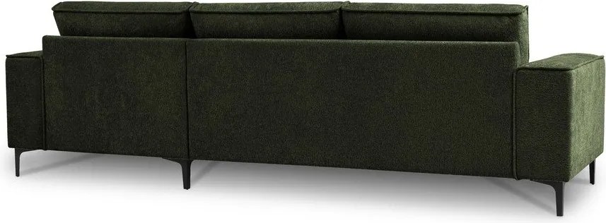 Zielony narożnik z tkaniny szenilowej (prawostronny/z szezlongiem) Copenhagen – Scandic