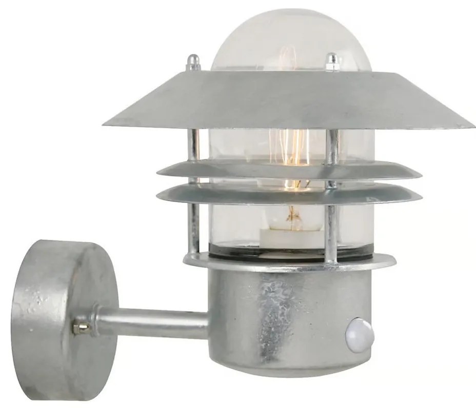 Nordlux - Kinkiet zewnętrzny z czujnikiem BLOKHUS 1xE27/60W/230V IP54