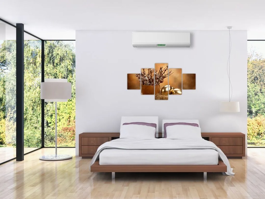 Obraz jajek i kociąt (125x70 cm)