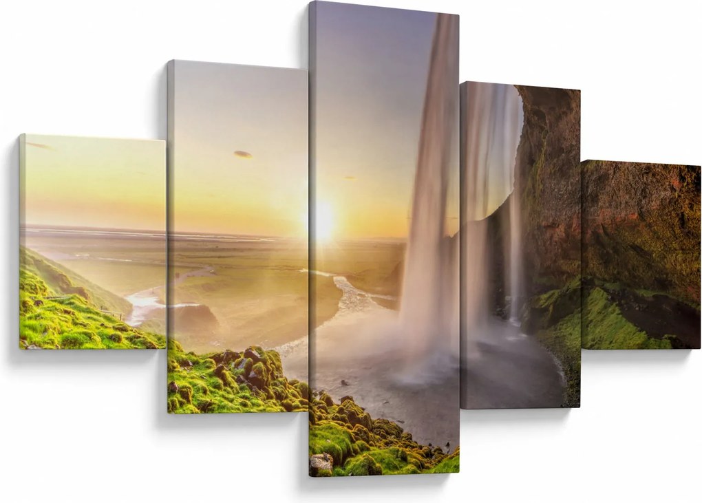Obraz - Seljalandsfoss od tyłu jaskini (125x70 cm)