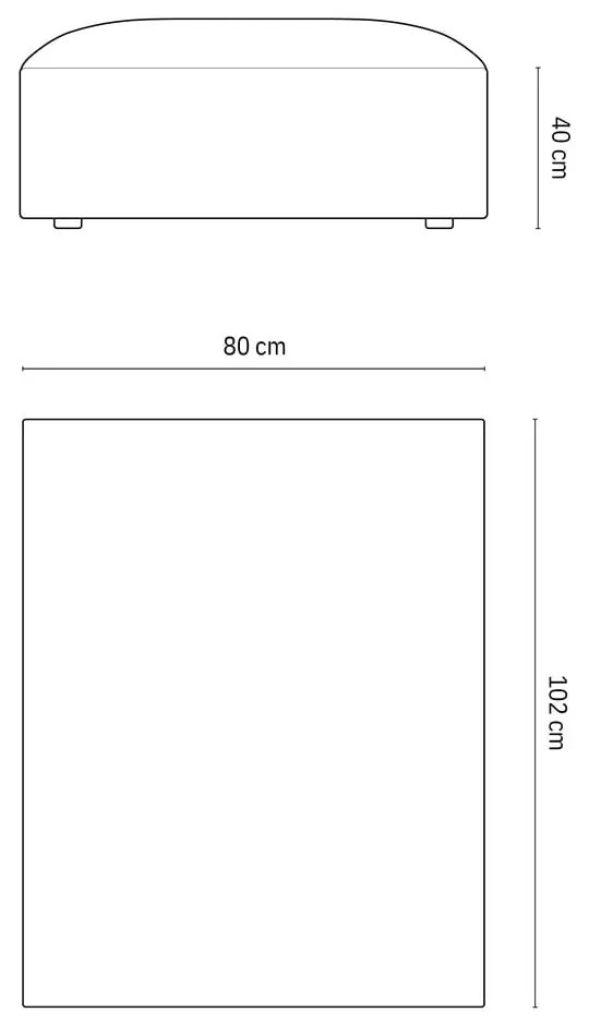 Ciemnoniebieski aksamitny podnóżek Jodie – Micadoni Home