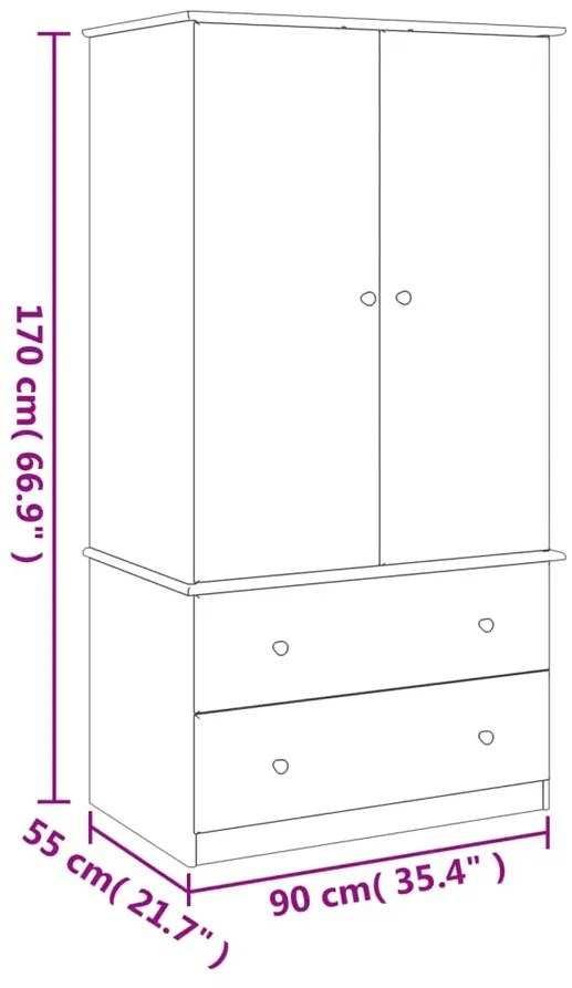 Klasyczna biała drewniana szafa D2-K41