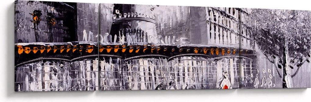 Obraz - Obraz olejny przedstawiający miasto II. (170x50 cm)