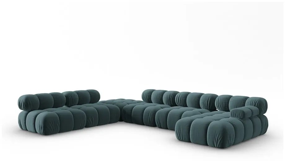 Morska aksamitna sofa 379 cm Bellis – Micadoni Home