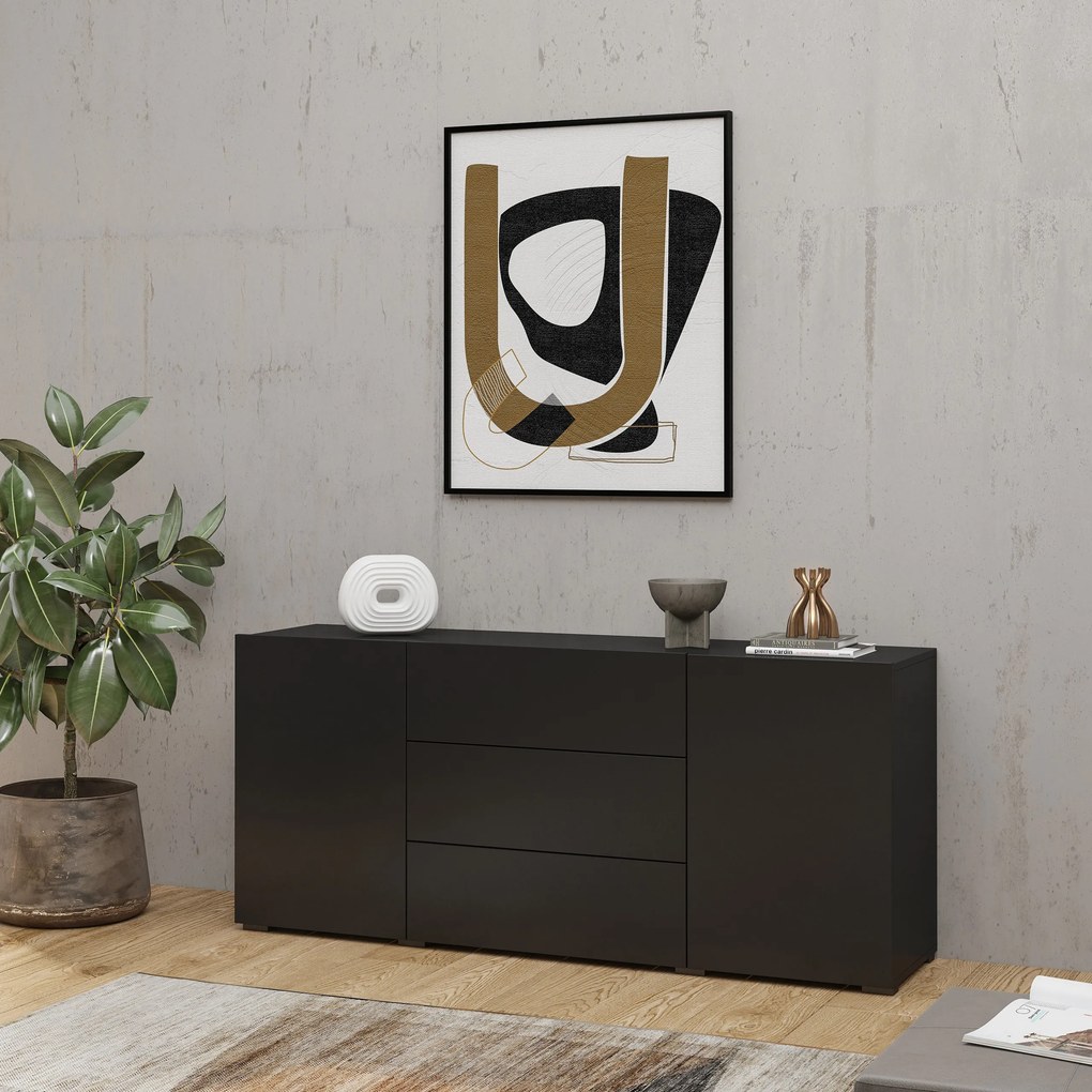 Komoda AURORA 140 cm do Salonu Sypialni Czarny