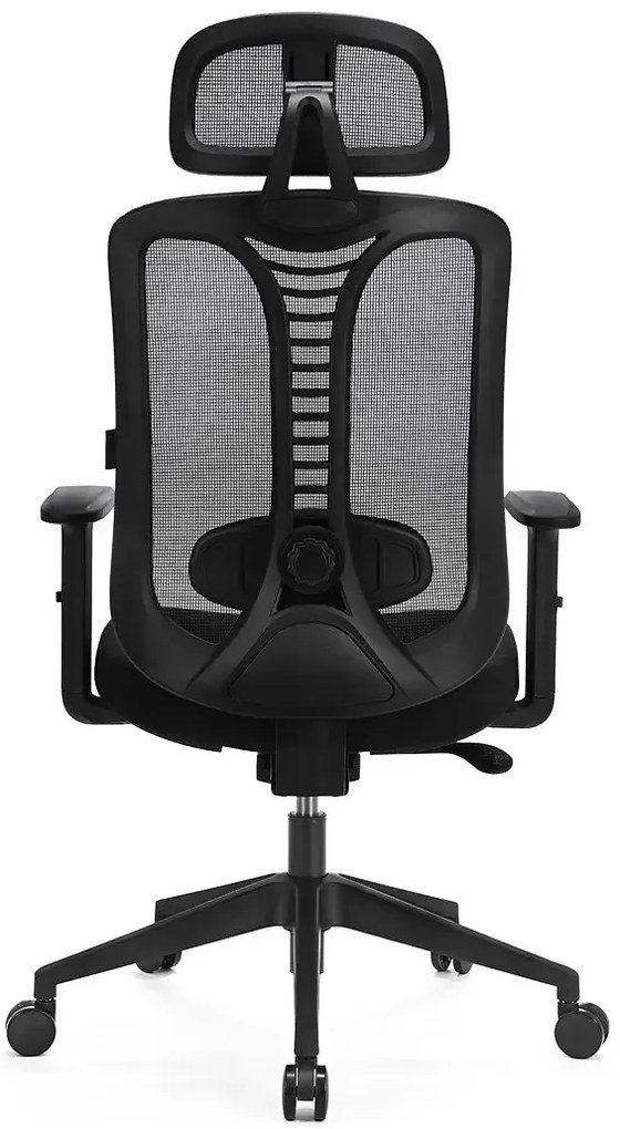 Czarny biurowy fotel ergonomiczny zgodny z rozporządzeniem MR i PS z 2023r - Biosio
