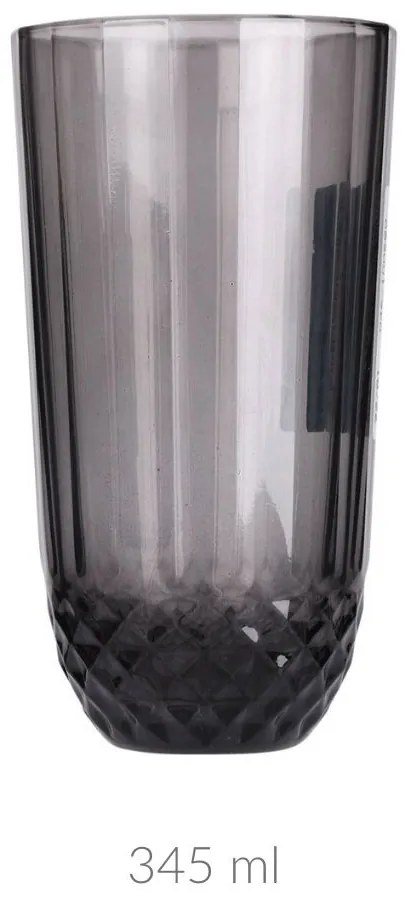Szklanka z szarego szkła, 345 ml