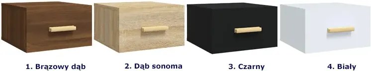 Minimalistyczna wisząca szafka nocna dąb sonoma C5-C33