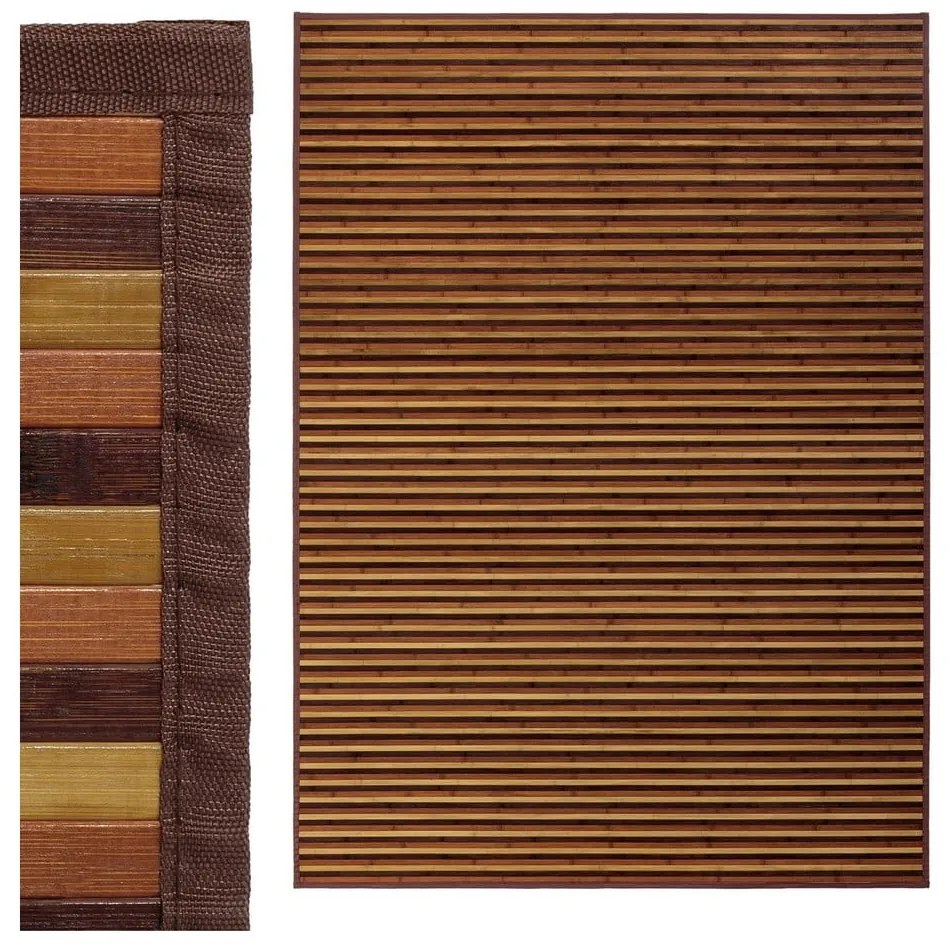 Musztardowo-brązowy bambusowy dywan 180x250 cm – Casa Selección
