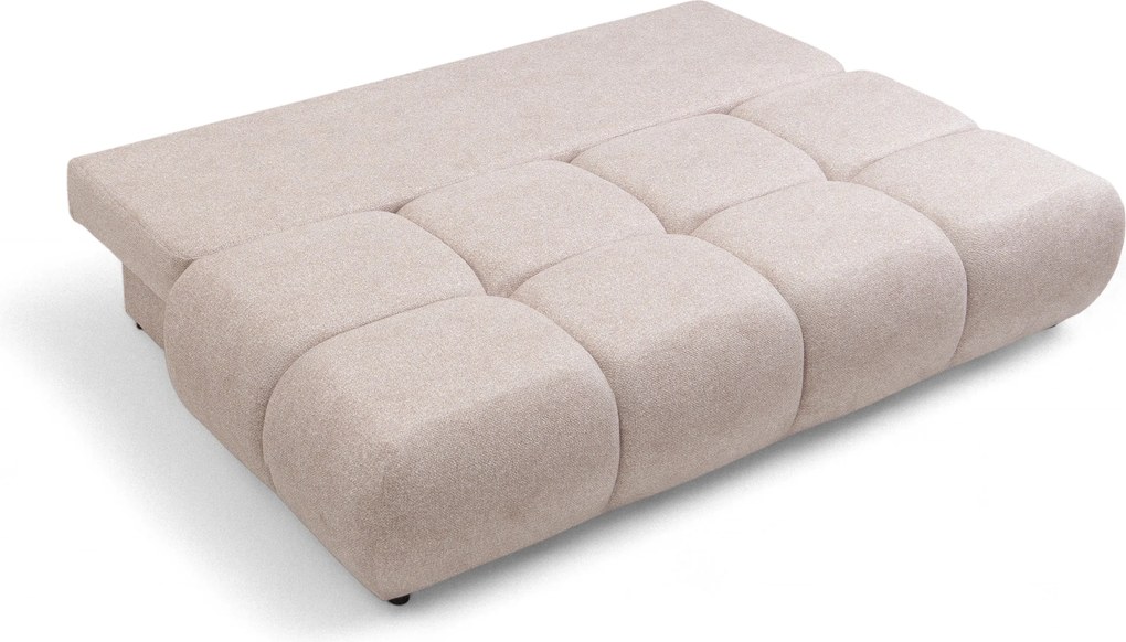 Kanapa Lerio z funkcją spania - jasno beżowa dzianina hydrofobowa Blur 02