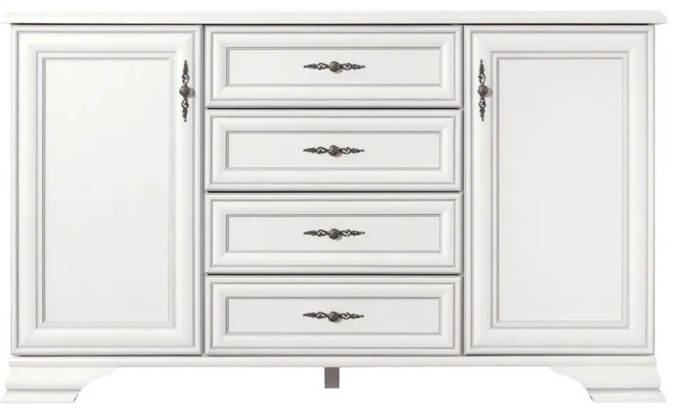 Komoda KENTAKT KOM2D4S, biel alpejska