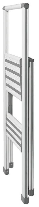 Biała drabina składana Wenko Ladder Alu, wys. 101 cm