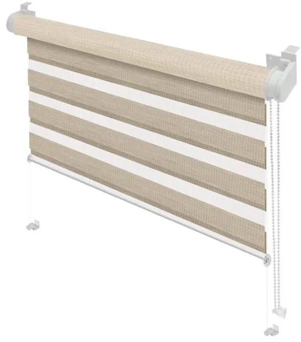 Kremowa roleta dzień i noc 57x150 cm Zebra Natur – Gardinia