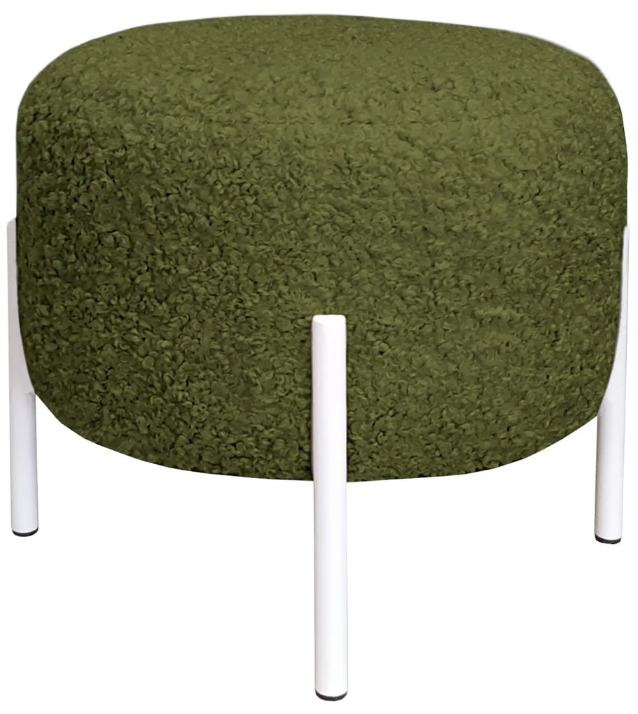 Pufa OLA LOFT ławka podnóżek metal biały Rolf14