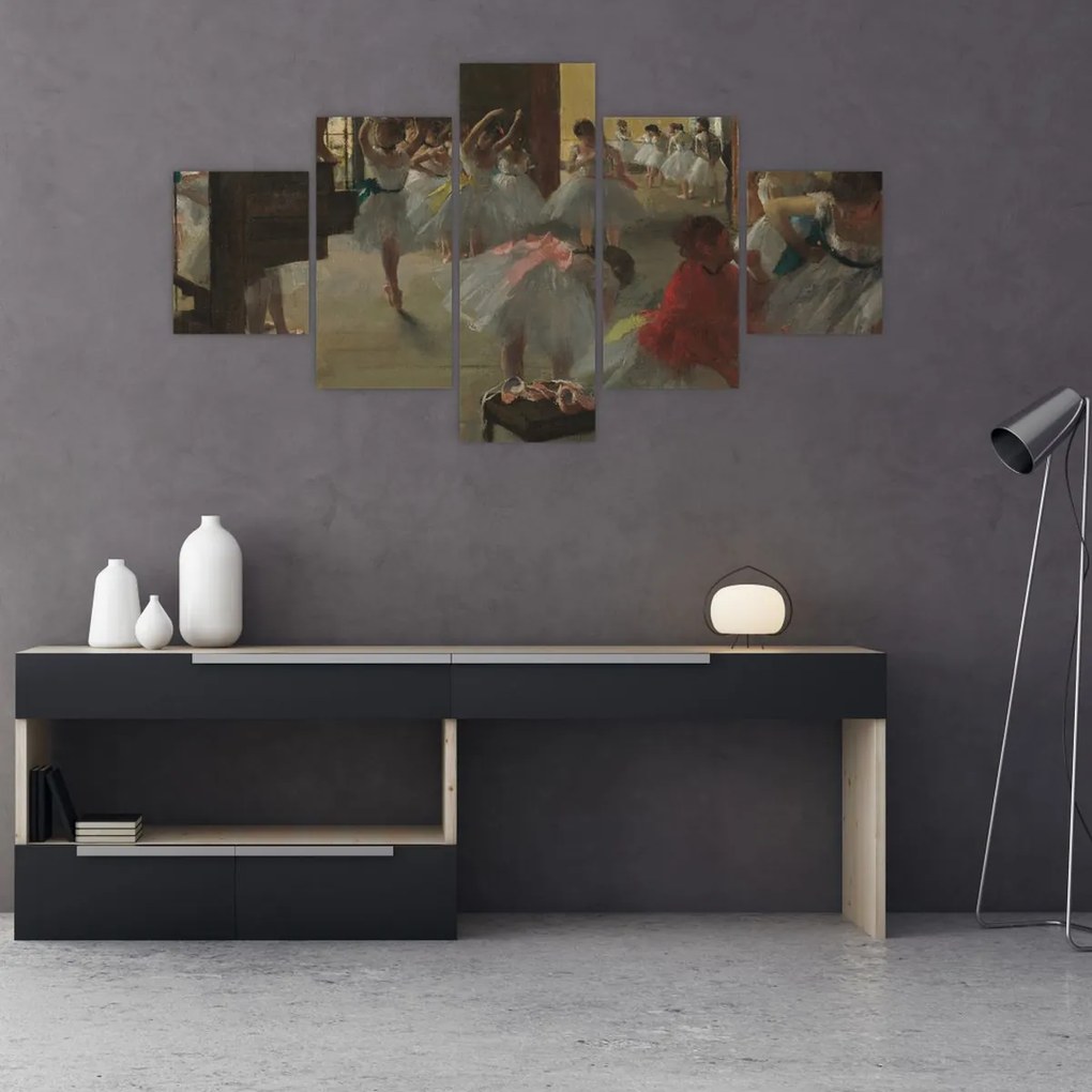 Obraz - Edgar Degas, The Dance Class, reprodukcje (125x70 cm)