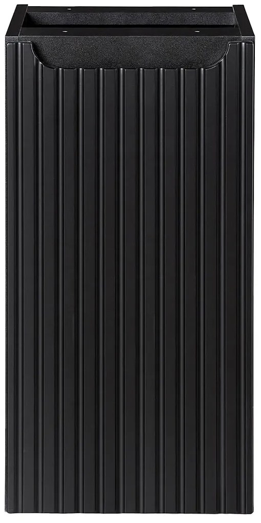 Czarna wisząca ryflowana szafka łazienkowa L8-H66