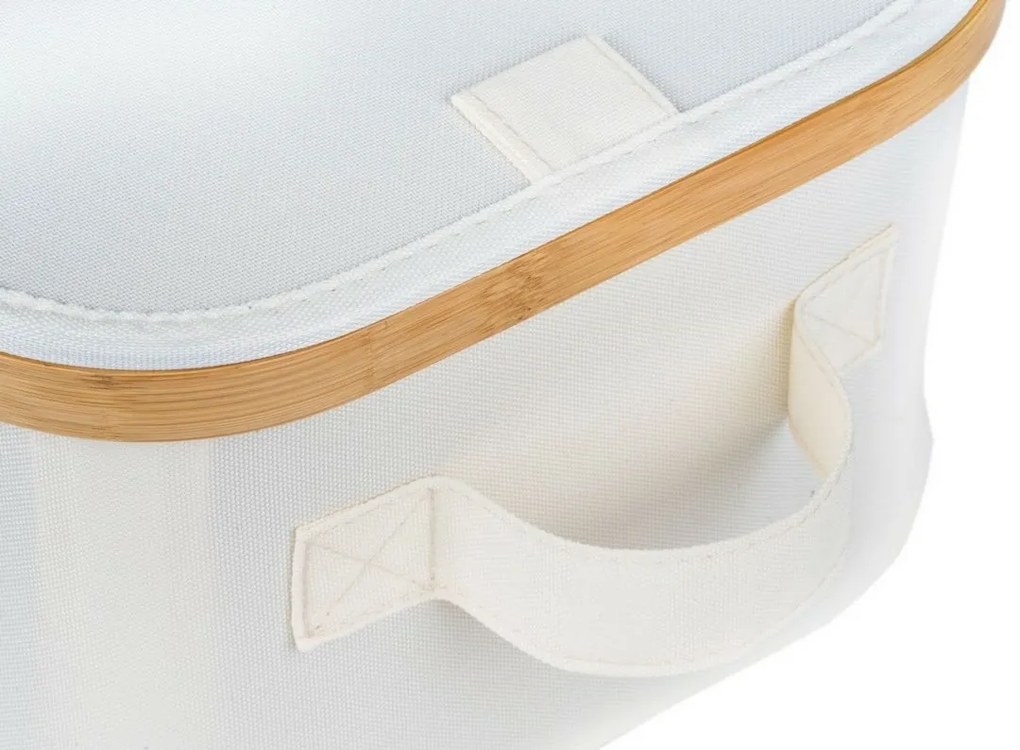 Pojemnik do przechowywania G21 40 x 30 x 15 cm, bambusowy z pokrywką, beżowy