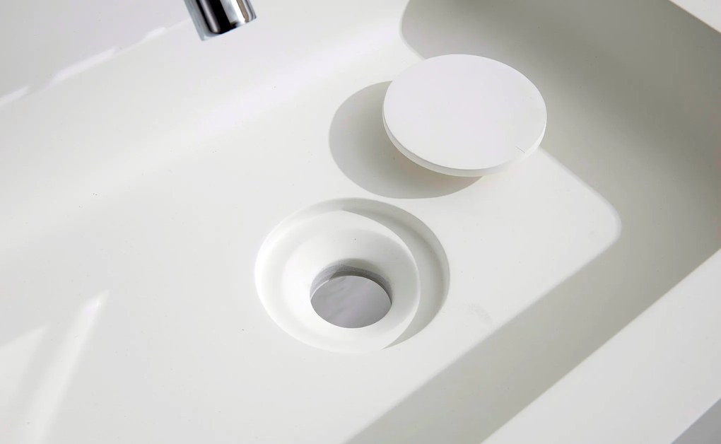 Podwójna umywalka wisząca BA8013 z odlewu mineralnego