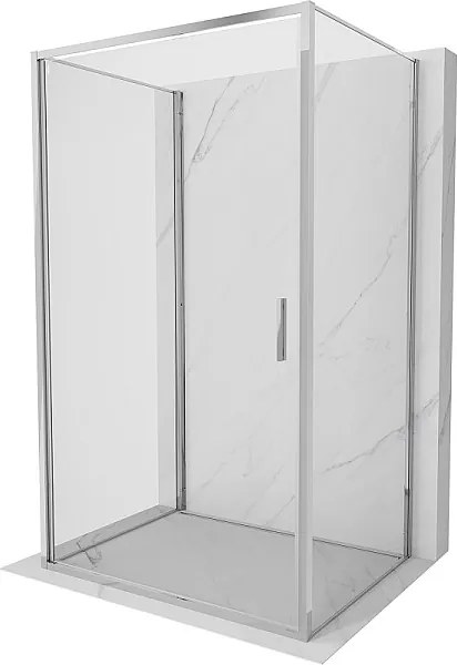 Mexen Exo-3S kabina prysznicowa 3-ścienna uchylna 100 x 80 cm, transparent, chrom - 817-100-080-01-00-3S