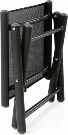 Aluminiowy stołek ogrodowy - składany czarny