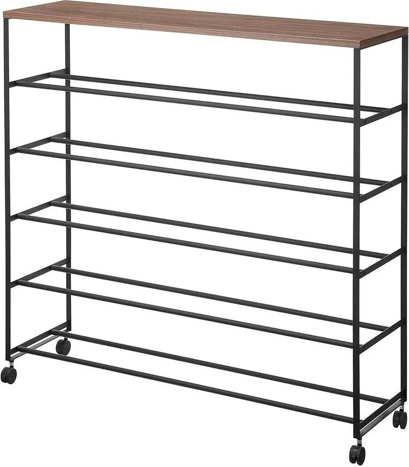 Czarny metalowy regał na buty 90,5x87x26 cm Tower – YAMAZAKI