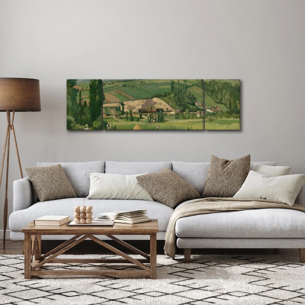 Obraz - Camille Pissarro, Landscape at Les Pâtis, Pontoise, reprodukcje (170x50 cm)