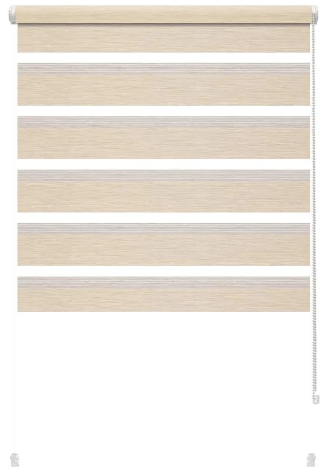 Kremowa roleta dzień i noc 97x150 cm Zebra Silvalin – Gardinia