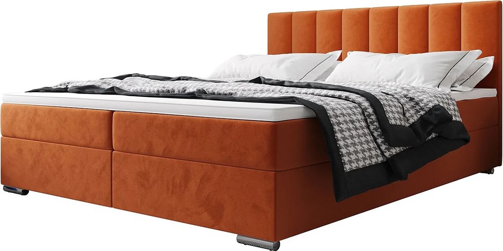 BEDANTE Łóżko kontynentalne ZILANO2 160x200 Itaka 1 Brązowy