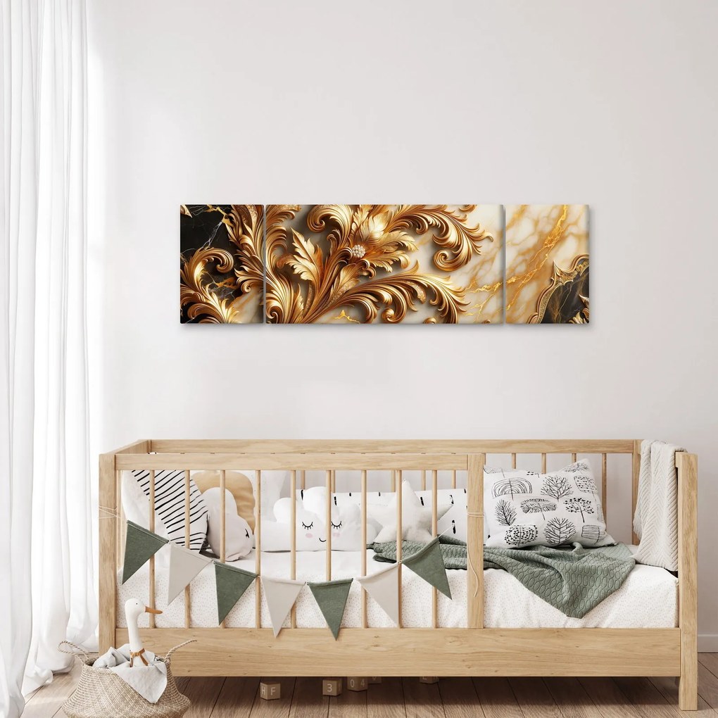 Obraz - Marmur ze złotem (170x50 cm)