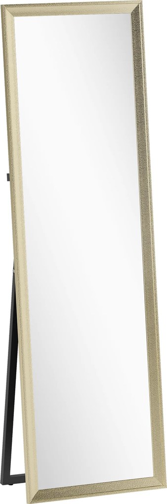 HOMCOM Lustro Całościowe, elastyczne miejsce, 160 x 50 cm, kolor złoty