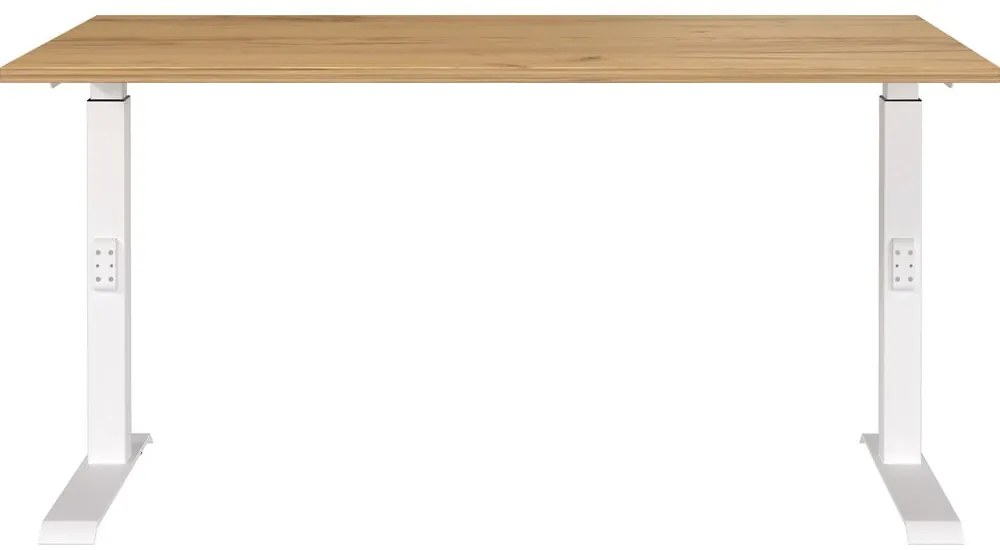 Biurko z regulacją wysokości z blatem w dekorze dębu 80x140 cm Downey – Germania
