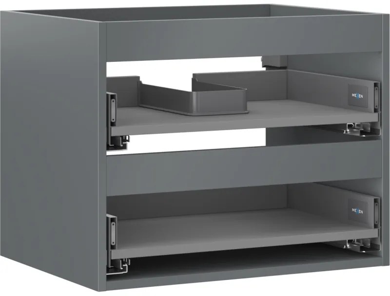 Mexen Box-A korpus szafki podumywalkowej 60 cm, 2 szuflady, grafit mat - 91AX0-0600-470-2-66