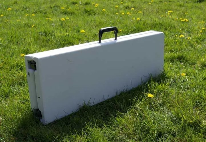 Komplet składany stół ogrodowy campingowy Garth 183 cm + 2 składane ławki