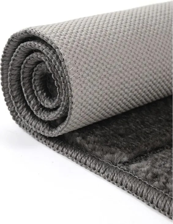 Antracytowe dywaniki łazienkowe zestaw 2 szt. 50x80 cm Yeni Cizgli – Foutastic