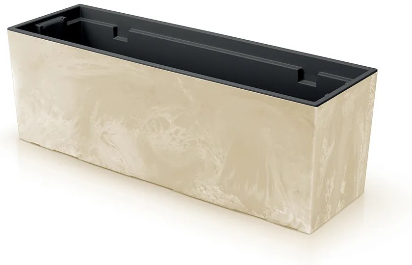 Doniczka ogrodowa 77 x 23,5 x 24,6 cm Urbi Case Beton Effect kremowa PROSPERPLAST