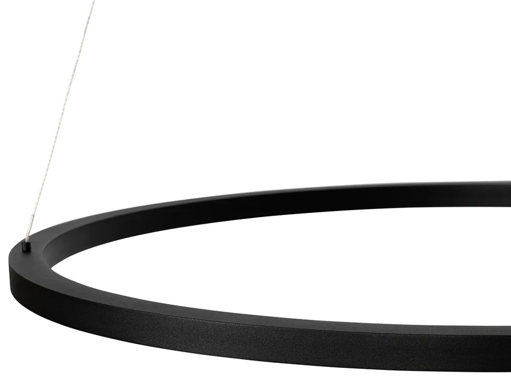 Lampa wisząca czarna 80 cm w komplecie z LED 3-stopniowo ściemnialna - GirelloDesignerski Oswietlenie wewnetrzne