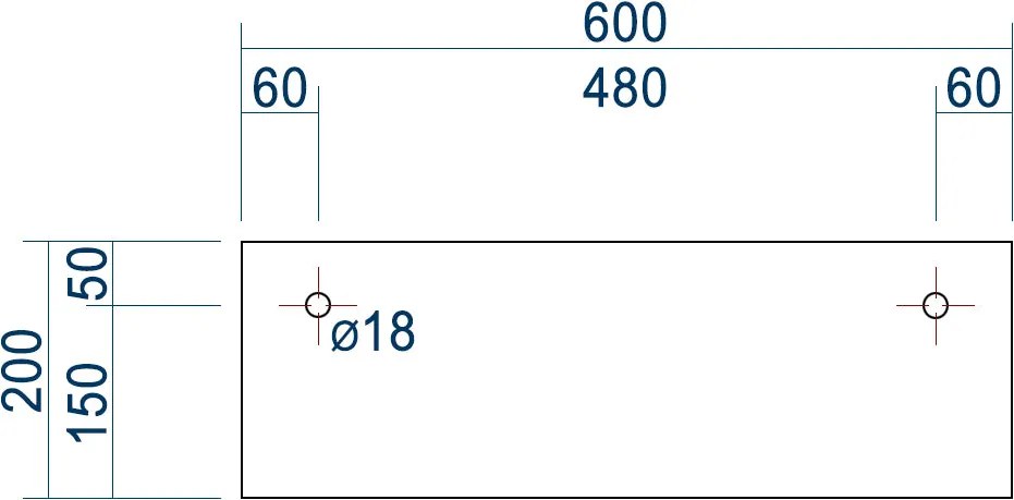 Umywalka ścienna TWG02 z odlewu mineralnego