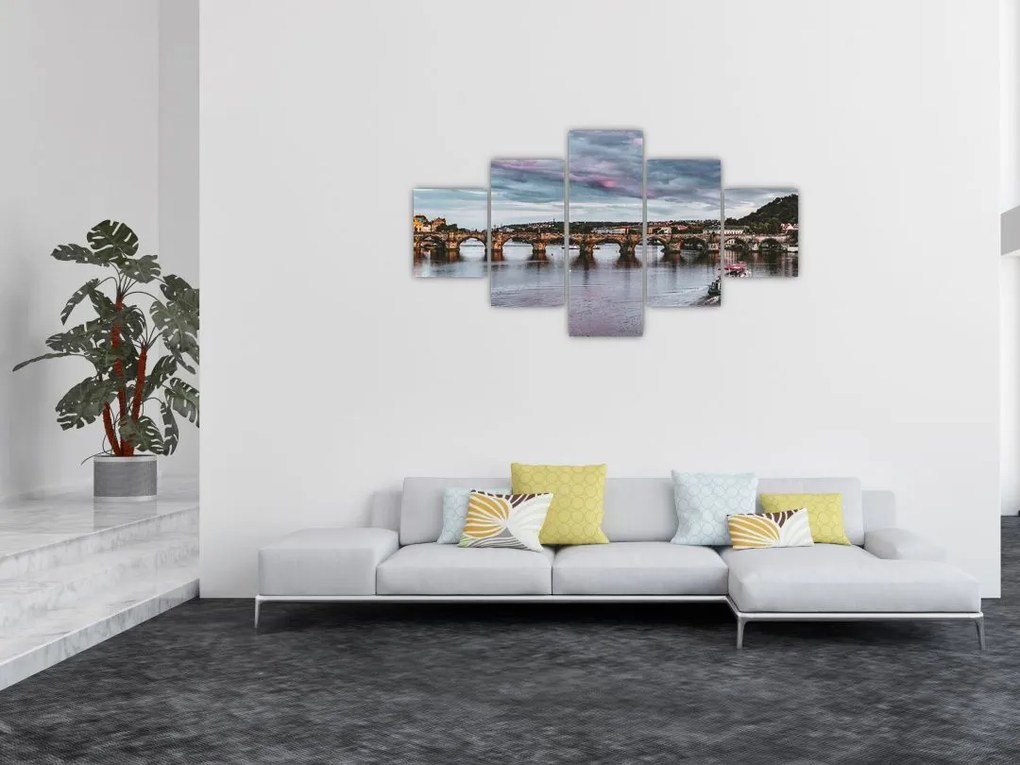 Obraz rzeki Wełtawy (125x70 cm)